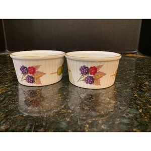 Royal Worcester Evesham Gold Rimmed Ramekins (Qty. 2)